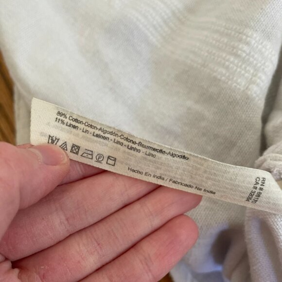 FREE PEOPLE Keep It Simple Mini Dress White Button Low Back Cotton Linen Summer - Picture 11 of 16